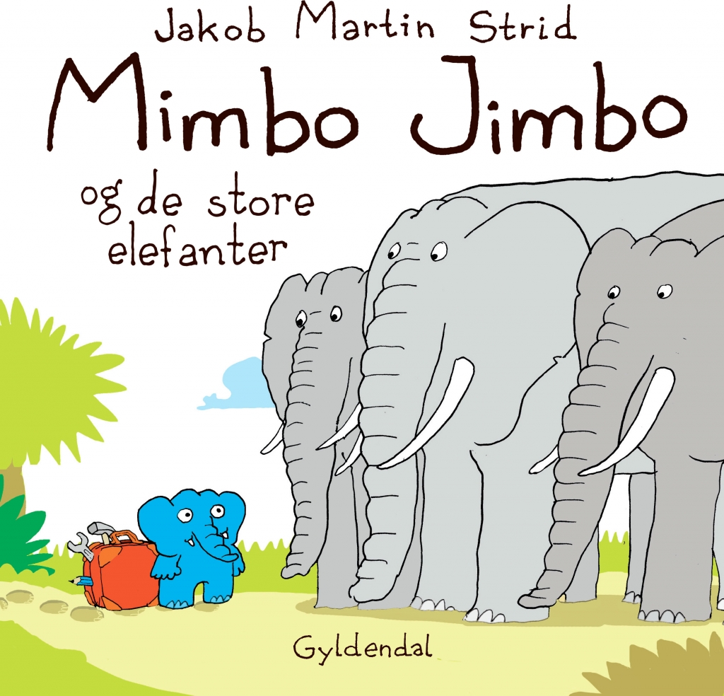 Bogforside Mimbo Jimbo og de store elefanter