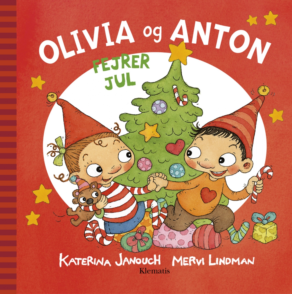 Bogforside Olivia og Anton fejrer jul